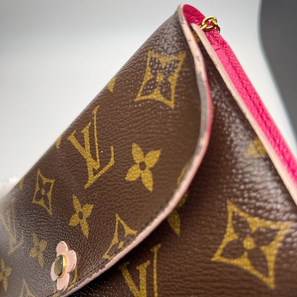 Louis Vuitton  Monogram Bloom Flower Emilie Wallet - Fuchsia - Preowned - Picture 6 of 15